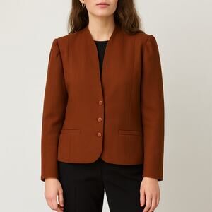 Vintage 80s Campus Casuals Wool Blend Blazer Women’s M Redwood Brown